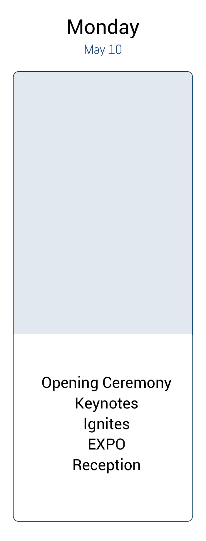 Monday agenda