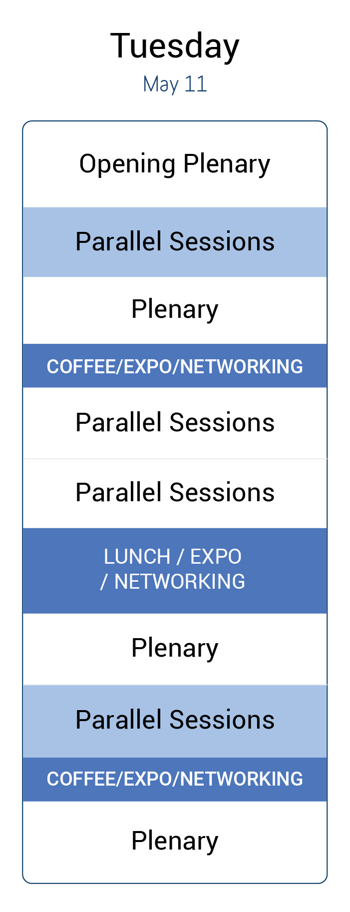 Tuesday agenda